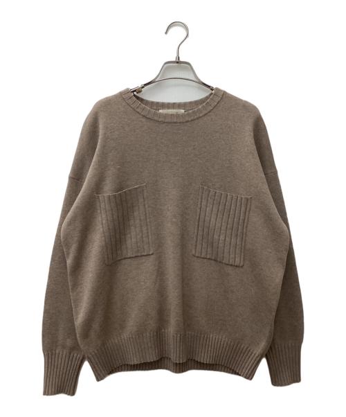 margaux vintage（マルゴー ヴィンテージ）margaux vintage (マルゴー ヴィンテージ) ビッグポケットニットプルオーバー　MGKN-25131 ブラウン サイズ:表記なしの古着・服飾アイテム