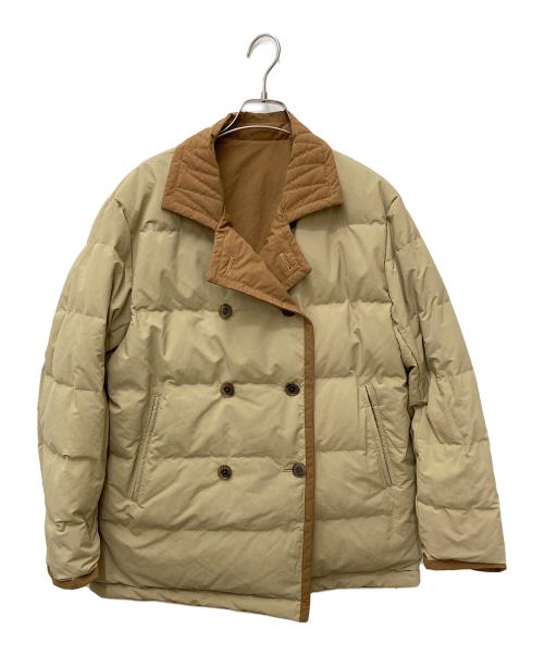 nano・universe（ナノ・ユニバース）nano・universe (ナノ・ユニバース) リバーシブルダウンジャケット ベージュ サイズ:Sの古着・服飾アイテム