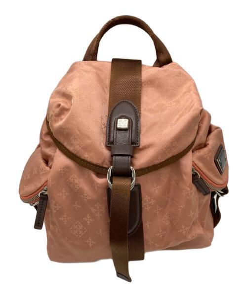 russet（ラシット）russet (ラシット) 総柄巾着リュック ピンクの古着・服飾アイテム