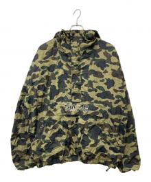 A BATHING APE（アベイシングエイプ）の古着「CRINKLE EFFECT 1ST CAMO HALF ZIP HOODIE JACKET　001LJL301004M」｜グリーン