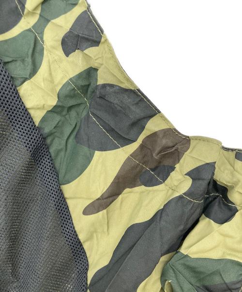 A BATHING APE（アベイシングエイプ）A BATHING APE (アベイシングエイプ) CRINKLE EFFECT 1ST CAMO HALF ZIP HOODIE JACKET　001LJL301004M グリーン サイズ:Мの古着・服飾アイテム