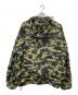 A BATHING APE (アベイシングエイプ) CRINKLE EFFECT 1ST CAMO HALF ZIP HOODIE JACKET　001LJL301004M グリーン サイズ:М：30000円