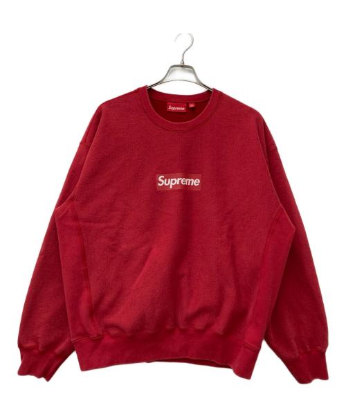 SUPREME（シュプリーム）SUPREME (シュプリーム) Washed Box Logo Crewneck レッド サイズ:XLの古着・服飾アイテム