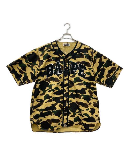A BATHING APE（ア ベイシング エイプ）A BATHING APE (ア ベイシング エイプ) 1st Camo Baseball Shirt グリーン サイズ:XL 未使用品の古着・服飾アイテム