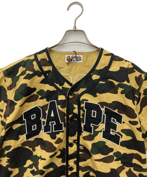 A BATHING APE（ア ベイシング エイプ）A BATHING APE (ア ベイシング エイプ) 1st Camo Baseball Shirt グリーン サイズ:XL 未使用品の古着・服飾アイテム