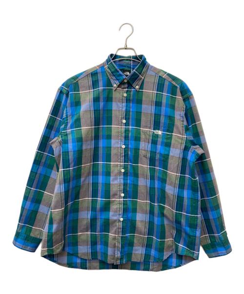 THE NORTH FACE（ザ ノース フェイス）THE NORTH FACE (ザ ノース フェイス) ロングスリーブマドラスシャツ NR12431 ブルー サイズ:Ｍの古着・服飾アイテム
