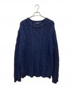 POLO RALPH LAURENポロ・ラルフローレン）の古着「ケーブルニット」｜ネイビー