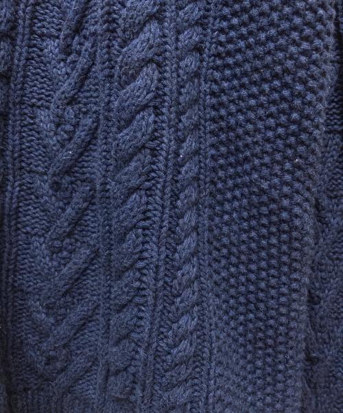 POLO RALPH LAUREN（ポロ・ラルフローレン）POLO RALPH LAUREN (ポロ・ラルフローレン) ケーブルニット ネイビー サイズ:Lの古着・服飾アイテム