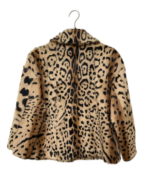 Max Mara Studio（マックスマーラ ストゥディオ）Max Mara Studio (マックスマーラ ストゥディオ) レオパード柄レザージャケット　64660139070 ブラウン サイズ:36の古着・服飾アイテム