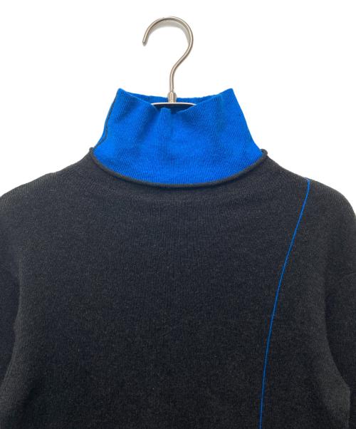 LOVELESS（ラブレス）LOVELESS (ラブレス) バイカラーレイヤードタートルニット グレー×ブルー サイズ:34の古着・服飾アイテム