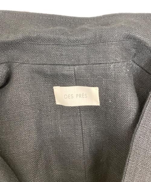 DES PRES（デ プレ）DES PRES (デ プレ) ウェットリネン ダブルブレストジレ ブラック サイズ:Freeの古着・服飾アイテム