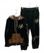 24karatsトゥエンティーフォーカラッツ）の古着「セットアップベロアジャージ KR8S-N-310」｜ブラック