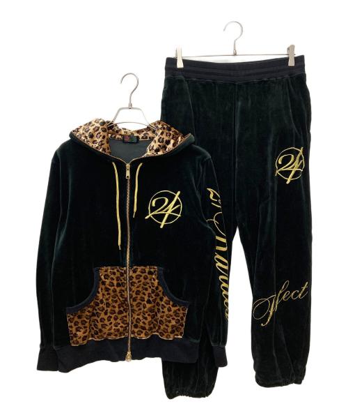 24karats（トゥエンティーフォーカラッツ）24karats (トゥエンティーフォーカラッツ) セットアップベロアジャージ KR8S-N-310 ブラック サイズ:Mの古着・服飾アイテム