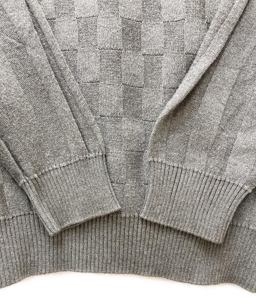 FENDI（フェンディ）FENDI (フェンディ) ブロックチェックニット グレー サイズ:50 未使用品の古着・服飾アイテム