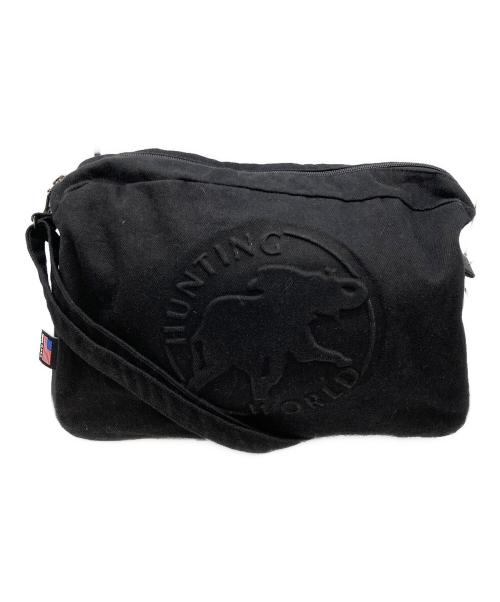 HUNTING WORLD（ハンティングワールド）HUNTING WORLD (ハンティングワールド) 切替ショルダーバッグ ブラックの古着・服飾アイテム