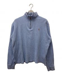POLO RALPH LAUREN（ポロ・ラルフローレン）の古着「ハーフジップスウェット」｜ブルー