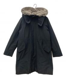 BEAUTY&YOUTH（ビューティーアンドユース）の古着「フェイクファーフードダウンライナーコート　1625-199-1532」｜ブラック