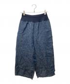 BEARDSLEYビアズリー）の古着「ウエストリブワイドパンツ」｜インディゴ