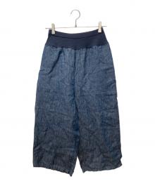 BEARDSLEY（ビアズリー）の古着「ウエストリブワイドパンツ」｜インディゴ