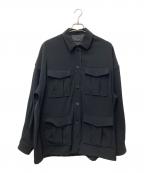 juhaユハ）の古着「OVERSIZED SAFARI JACKET　10090202」｜ブラック