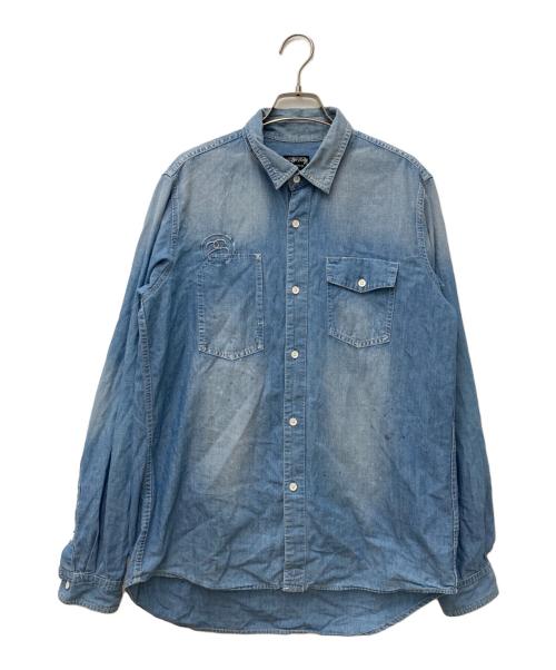 stussy（ステューシー）stussy (ステューシー) SSリンクシャンブレーシャツ インディゴ サイズ:Lの古着・服飾アイテム