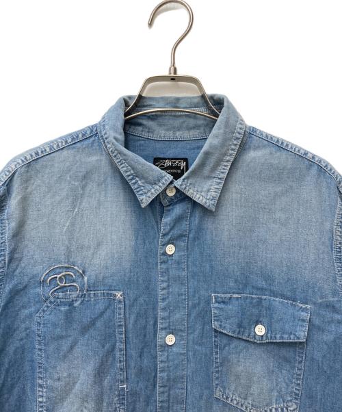 stussy（ステューシー）stussy (ステューシー) SSリンクシャンブレーシャツ インディゴ サイズ:Lの古着・服飾アイテム