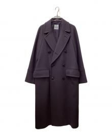 BEAUTY&YOUTH（ビューティーアンドユース）の古着「メルトンロングPコート　1625-144-4564」｜パープル