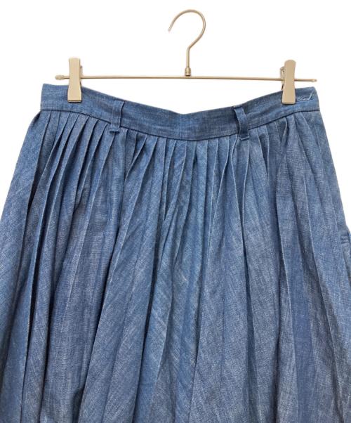 45R（フォーティファイブ・アール）45R (フォーティファイブ・アール) モンプチデニムプリーツスカート インディゴ サイズ:3の古着・服飾アイテム