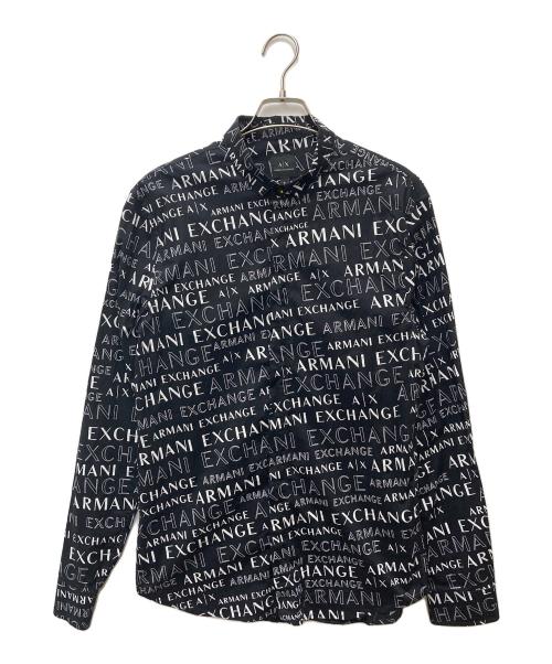 ARMANI EXCHANGE（アルマーニ エクスチェンジ）ARMANI EXCHANGE (アルマーニ エクスチェンジ) ロングスリーブシャツ 6GZC25 ZNEAZ ブラック サイズ:Mの古着・服飾アイテム