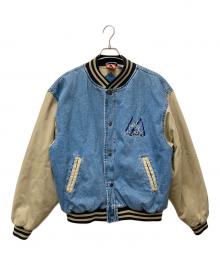 MICKEY.inc（ミッキー）の古着「デニム切替スタジャン」｜ブルー