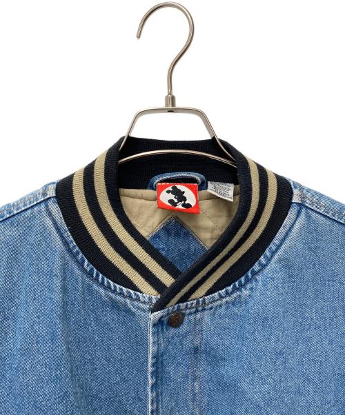 MICKEY.inc（ミッキー）MICKEY.inc (ミッキー) デニム切替スタジャン ブルー サイズ:Lの古着・服飾アイテム