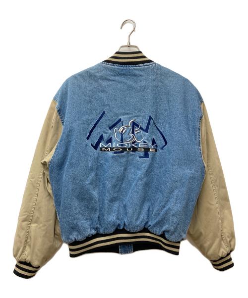 MICKEY.inc（ミッキー）MICKEY.inc (ミッキー) デニム切替スタジャン ブルー サイズ:Lの古着・服飾アイテム