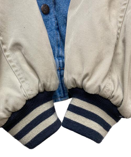 MICKEY.inc（ミッキー）MICKEY.inc (ミッキー) デニム切替スタジャン ブルー サイズ:Lの古着・服飾アイテム