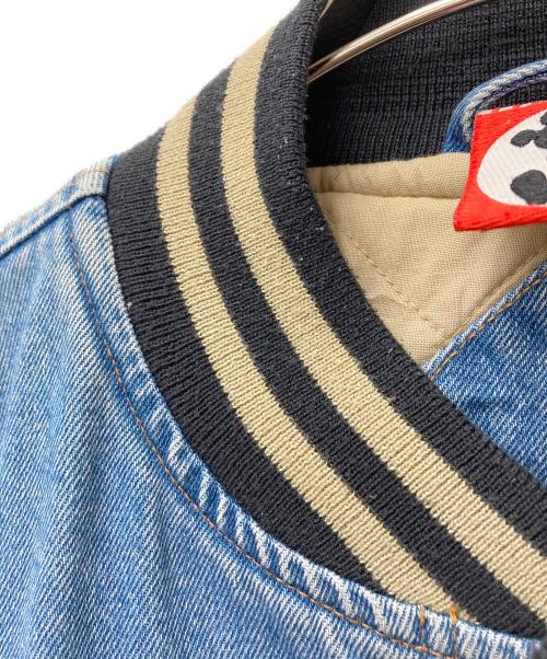 MICKEY.inc（ミッキー）MICKEY.inc (ミッキー) デニム切替スタジャン ブルー サイズ:Lの古着・服飾アイテム