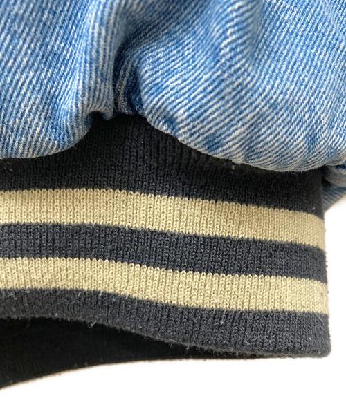 MICKEY.inc（ミッキー）MICKEY.inc (ミッキー) デニム切替スタジャン ブルー サイズ:Lの古着・服飾アイテム