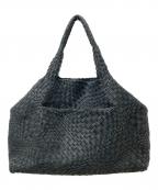 FALORNI ITALIAファロルニ イタリア レ ボルセ）の古着「イントレチャートレザートートバッグ」｜ブラック