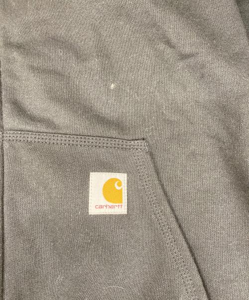 CarHartt（カーハート）CarHartt (カーハート) 裏起毛 ミッドウェイト フルジップパーカー TS0122 ブラック サイズ:Mの古着・服飾アイテム