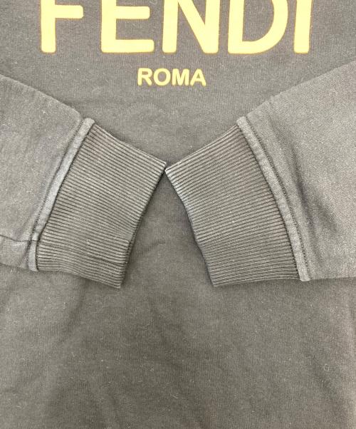 FENDI（フェンディ）FENDI (フェンディ) Logo Print Sweatshirt　FY0178 AE05 ブラック サイズ:Sの古着・服飾アイテム