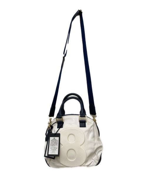 muta（ムータ）muta (ムータ) ミニエンボス8バッグ ホワイト×ネイビーの古着・服飾アイテム