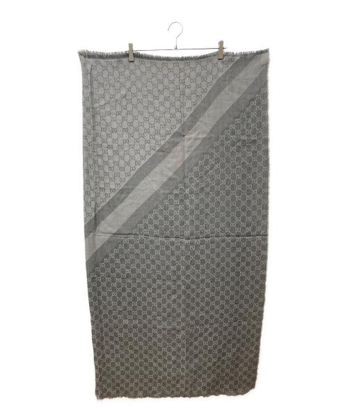 GUCCI（グッチ）GUCCI (グッチ) シルク混ストール グレーの古着・服飾アイテム