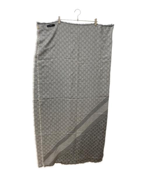 GUCCI（グッチ）GUCCI (グッチ) シルク混ストール グレーの古着・服飾アイテム
