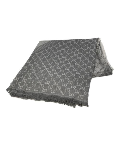 GUCCI（グッチ）GUCCI (グッチ) シルク混ストール グレーの古着・服飾アイテム