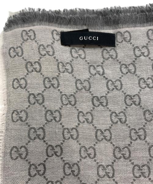 GUCCI（グッチ）GUCCI (グッチ) シルク混ストール グレーの古着・服飾アイテム