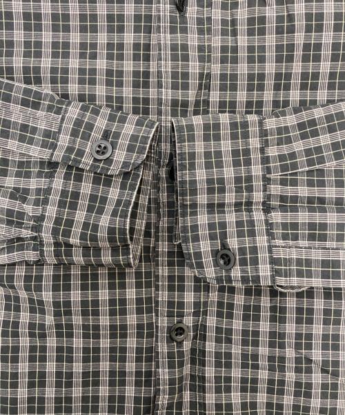 DANTON（ダントン）DANTON (ダントン) BROAD CHECK BAND COLLAR SHIRT　DT-B0003 STC ブラック×グレー サイズ:38の古着・服飾アイテム