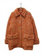 MAISON SPECIALメゾンスペシャル）の古着「ループツイードブルゾン　21222215101」｜オレンジ