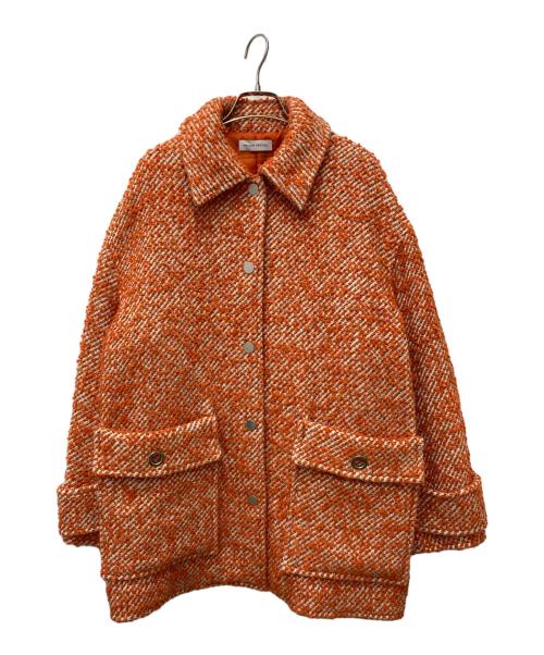 MAISON SPECIAL（メゾンスペシャル）MAISON SPECIAL (メゾンスペシャル) ループツイードブルゾン　21222215101 オレンジ サイズ:Mの古着・服飾アイテム
