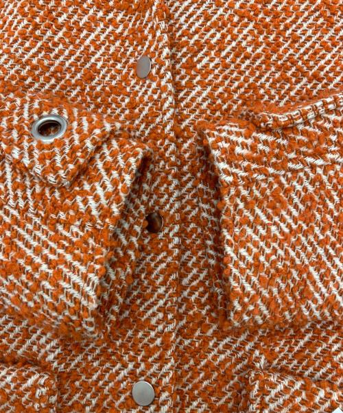 MAISON SPECIAL（メゾンスペシャル）MAISON SPECIAL (メゾンスペシャル) ループツイードブルゾン　21222215101 オレンジ サイズ:Mの古着・服飾アイテム