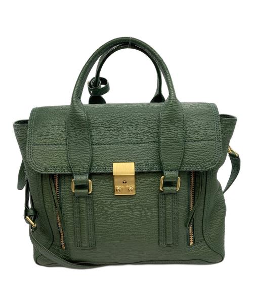 3.1 phillip lim（スリーワンフィリップリム）3.1 phillip lim (スリーワンフィリップリム) サッチェルバッグ グリーンの古着・服飾アイテム