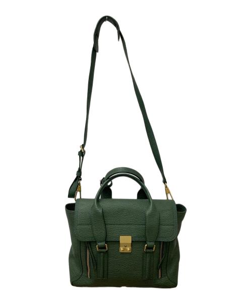 3.1 phillip lim（スリーワンフィリップリム）3.1 phillip lim (スリーワンフィリップリム) サッチェルバッグ グリーンの古着・服飾アイテム