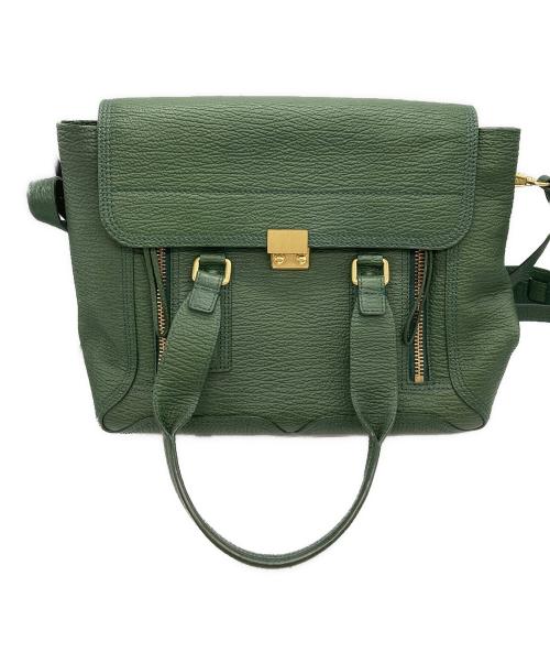 3.1 phillip lim（スリーワンフィリップリム）3.1 phillip lim (スリーワンフィリップリム) サッチェルバッグ グリーンの古着・服飾アイテム